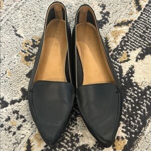 VGUC J. crew Women’s Leather Loafers 6.5 Black